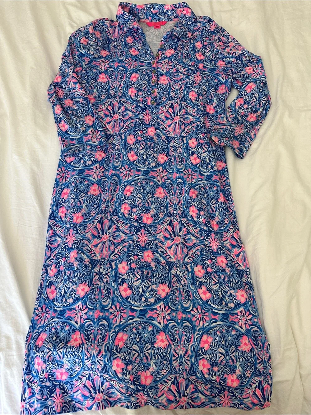 Lilly Pulitzer, knee length cotton dress, Size L